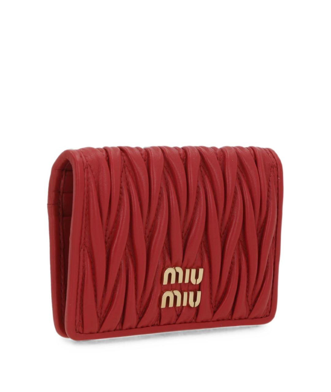 MIU MIU Красный кожаный кардхолдер, фото 4