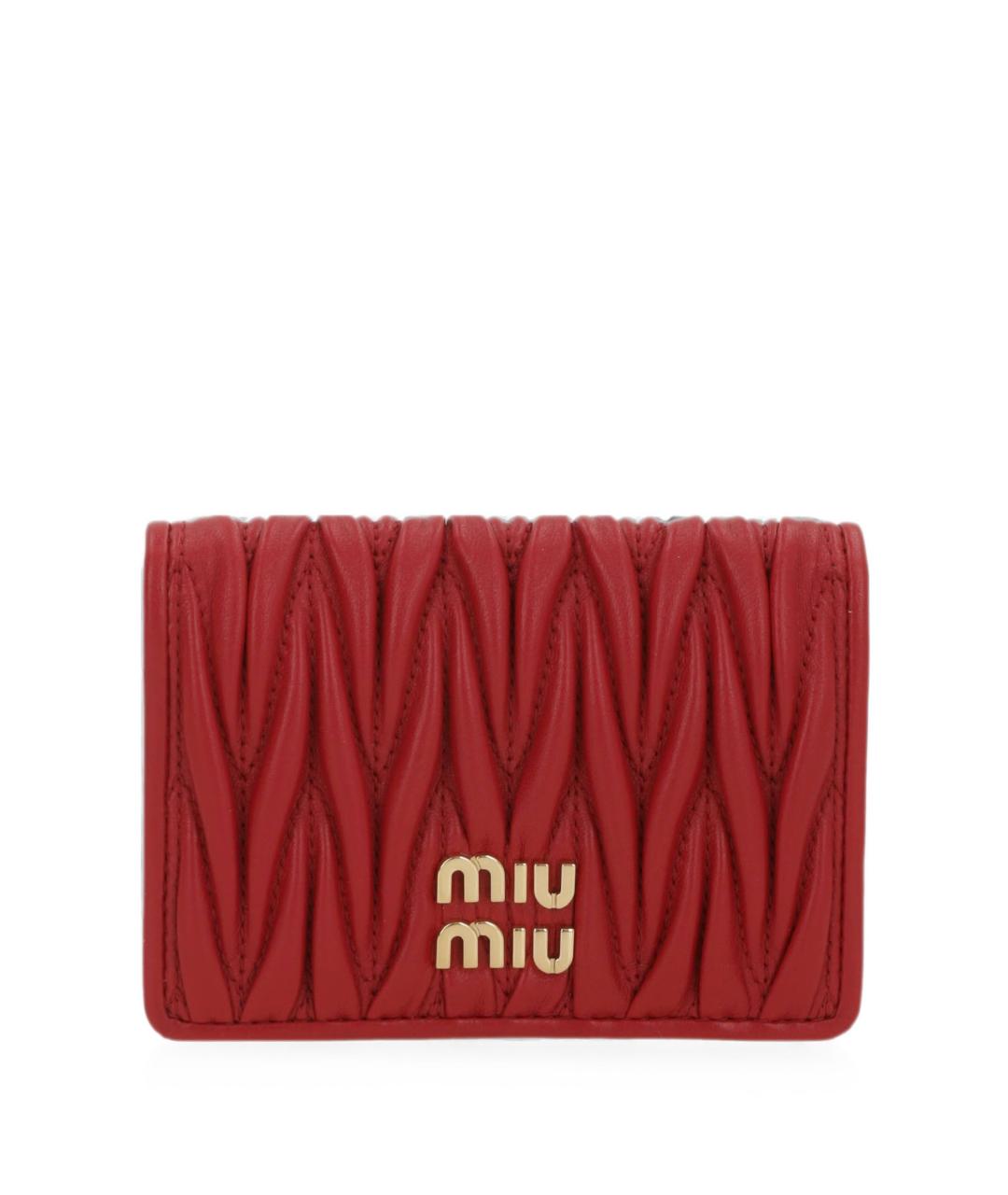 MIU MIU Красный кожаный кардхолдер, фото 1