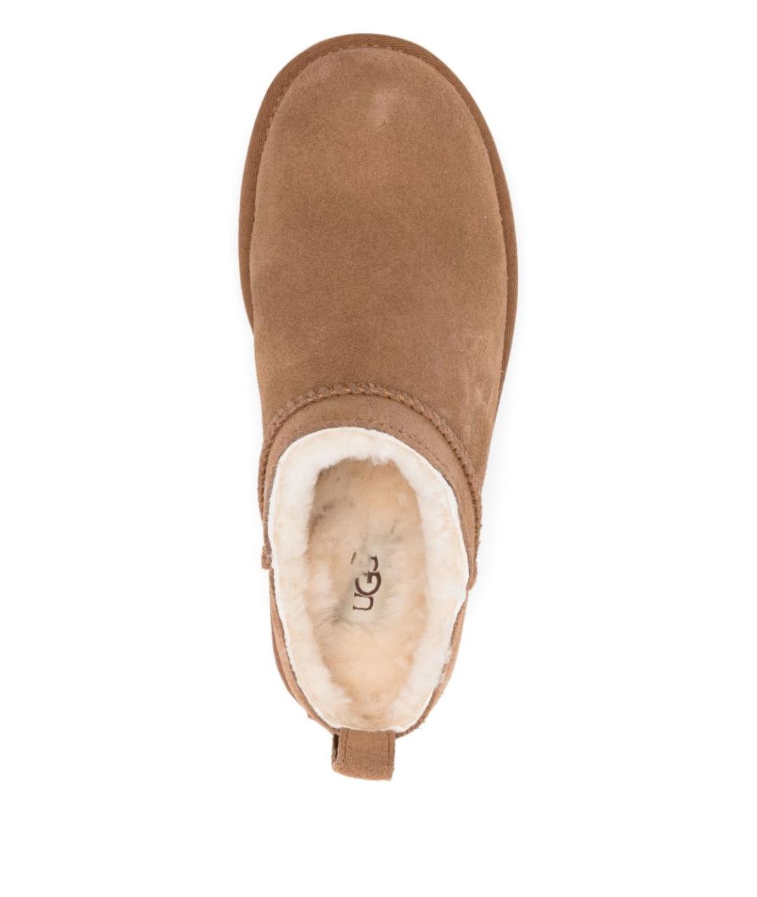 UGG Бежевые замшевые сабо, фото 4
