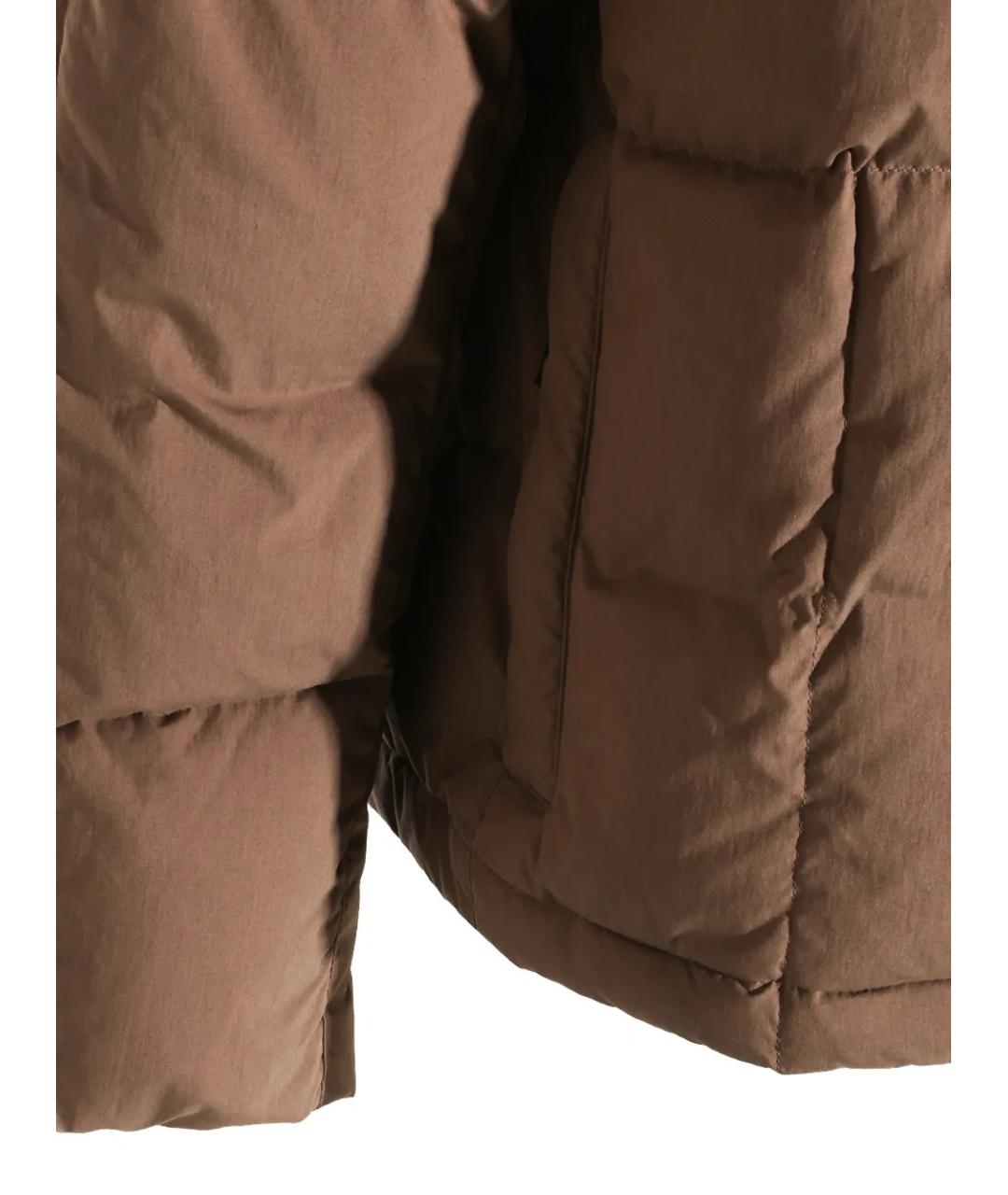 STONE ISLAND Коричневый хлопковый пуховик, фото 4