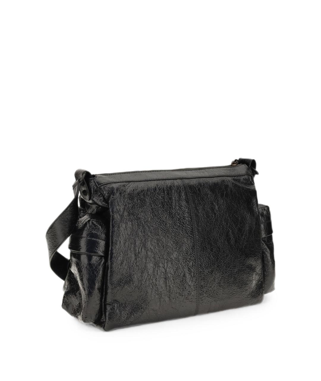 BALENCIAGA Черная кожаная сумка на плечо, фото 2