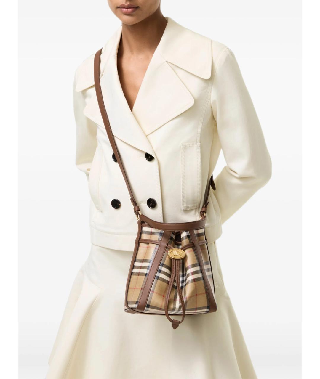 BURBERRY Бежевая сумка с короткими ручками, фото 2