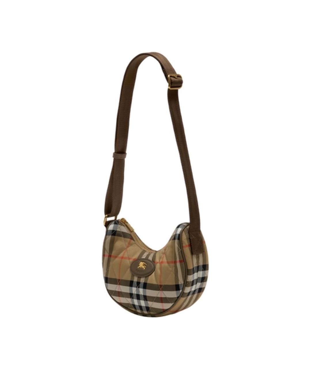 BURBERRY Бежевая тканевая сумка через плечо, фото 2