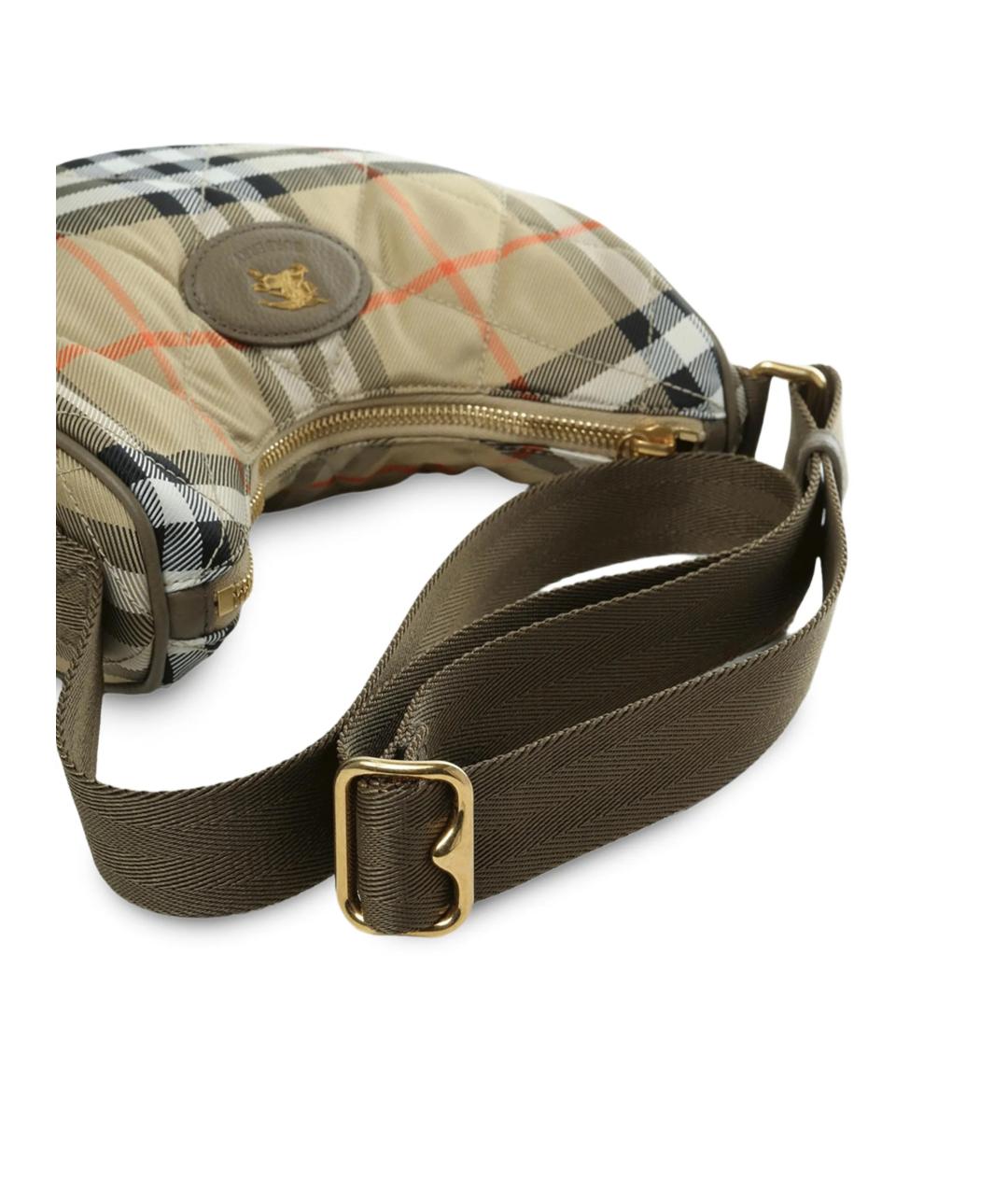 BURBERRY Бежевая тканевая сумка через плечо, фото 3
