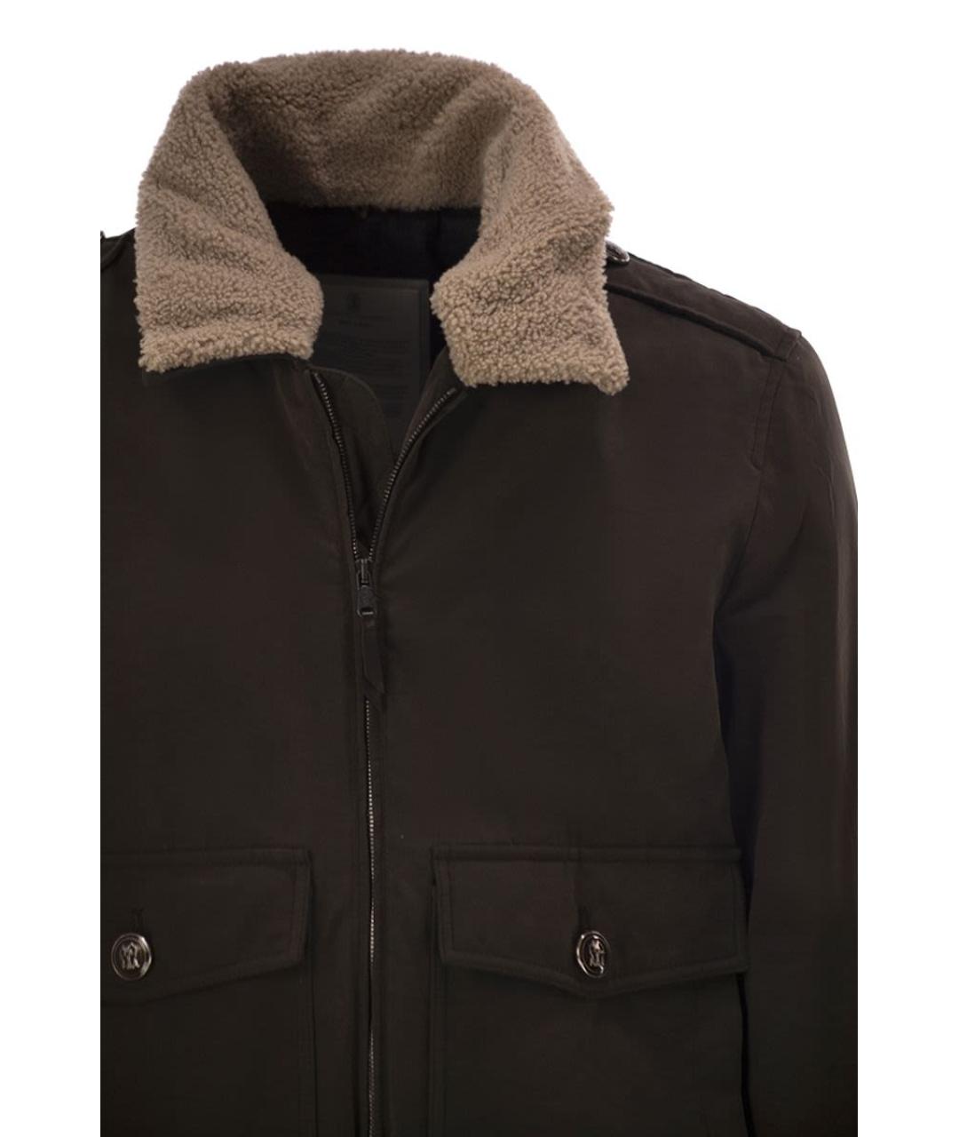 BRUNELLO CUCINELLI Коричневая шерстяная куртка, фото 4
