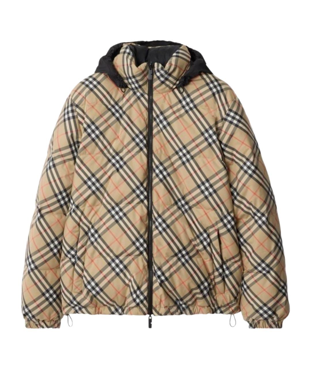 BURBERRY Бежевое полиамидовое пальто, фото 1
