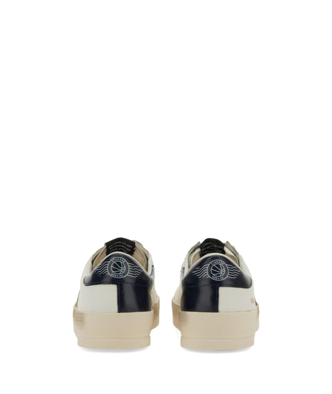 GOLDEN GOOSE Белые кожаные низкие кроссовки / кеды, фото 4