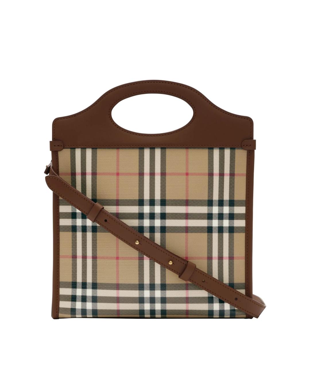 BURBERRY Бежевая сумка с короткими ручками, фото 4