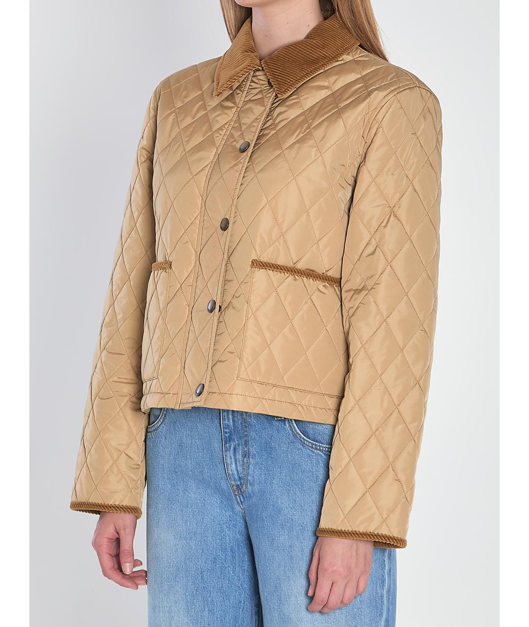 BURBERRY Бежевая полиамидовая куртка, фото 2