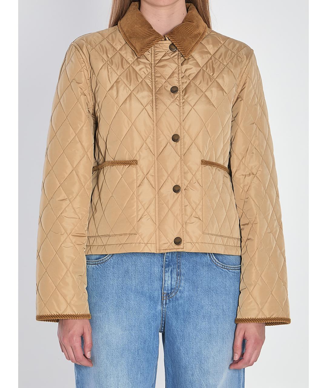 BURBERRY Бежевая полиамидовая куртка, фото 5