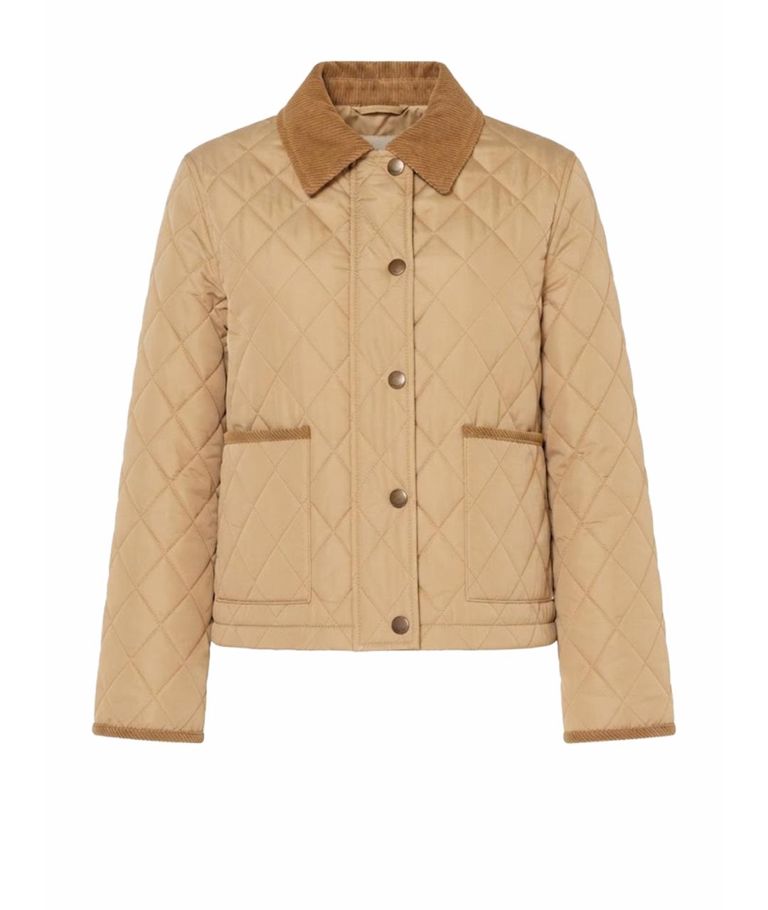 BURBERRY Бежевая полиамидовая куртка, фото 1