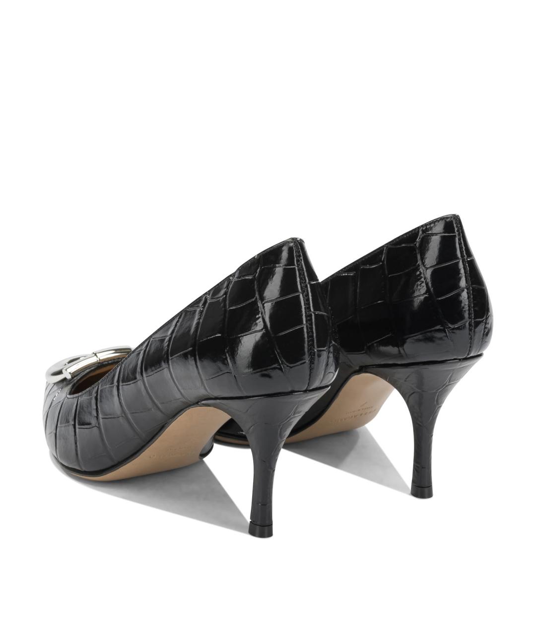 FERRAGAMO Черные кожаные туфли, фото 4