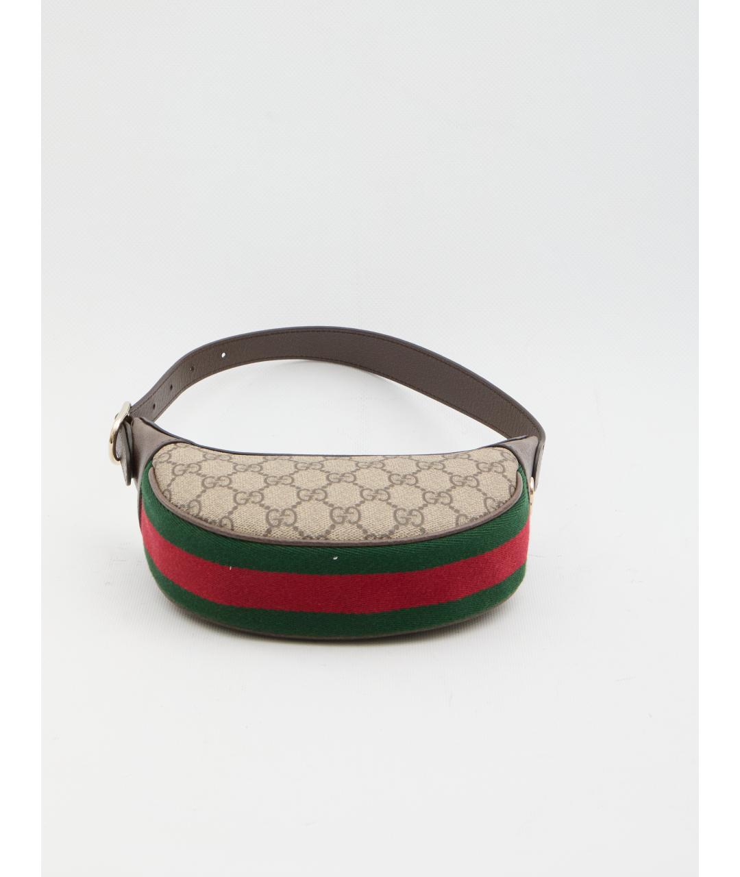 GUCCI Бежевая сумка через плечо из канвы, фото 3