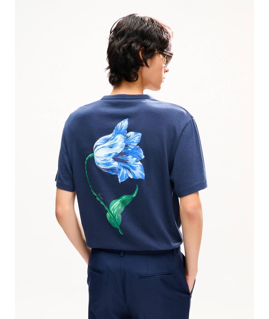 KENZO Синяя хлопковая футболка, фото 2