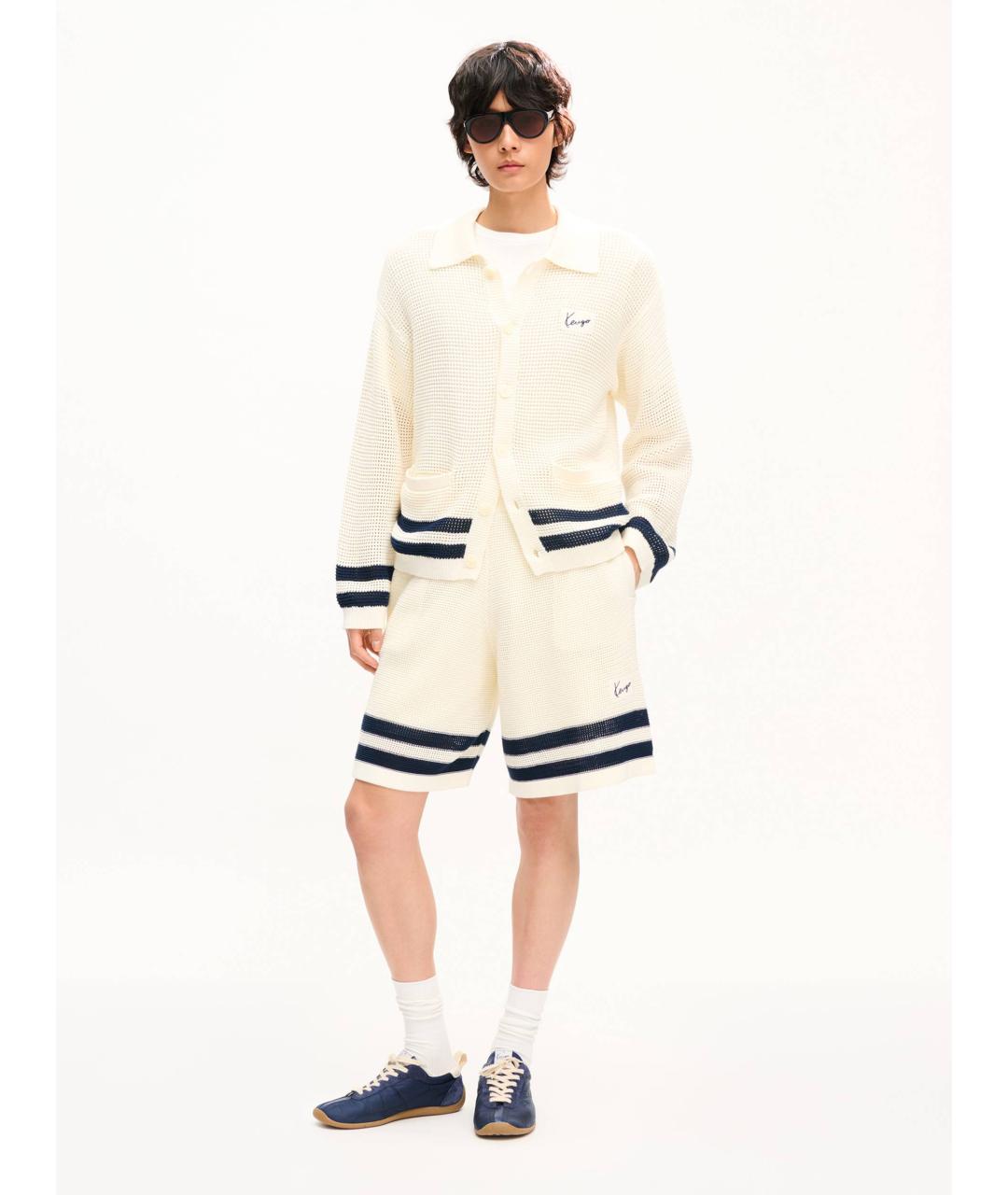 KENZO Белые хлопковые шорты, фото 2