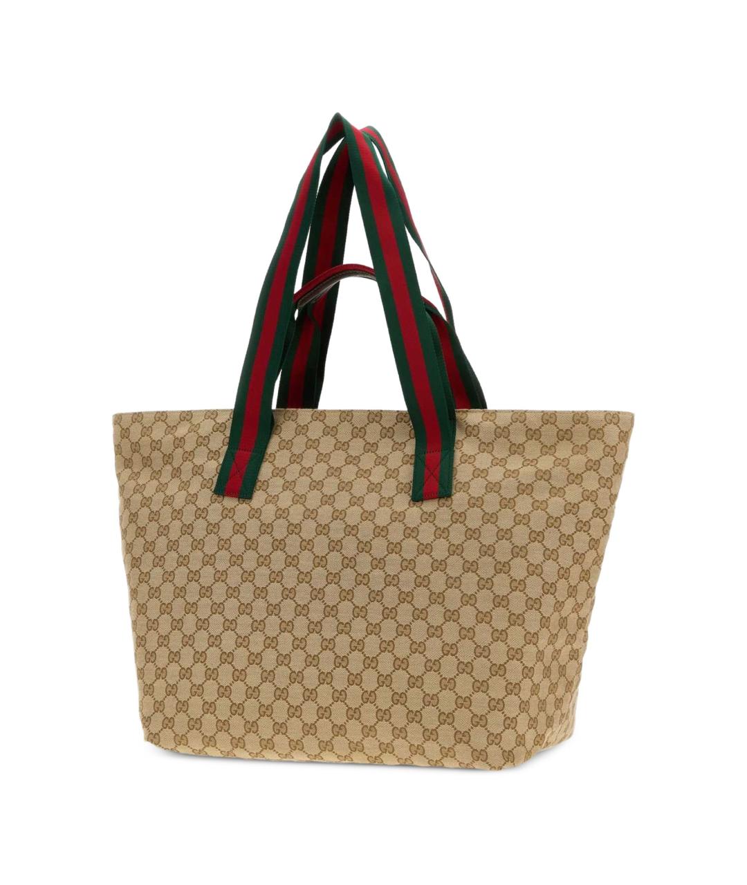 GUCCI Бежевая жаккардовая сумка тоут, фото 3