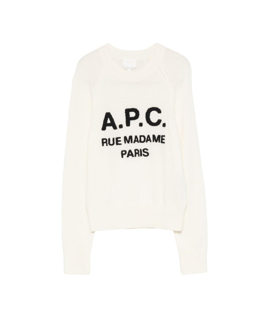 A.P.C. Белый шерстяной джемпер / свитер, фото 1