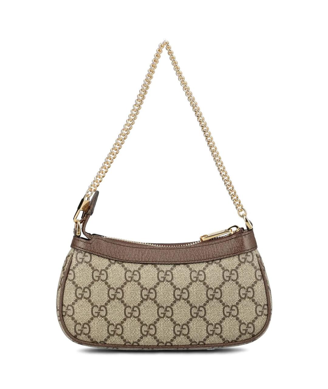 GUCCI Бежевая сумка через плечо из канвы, фото 2