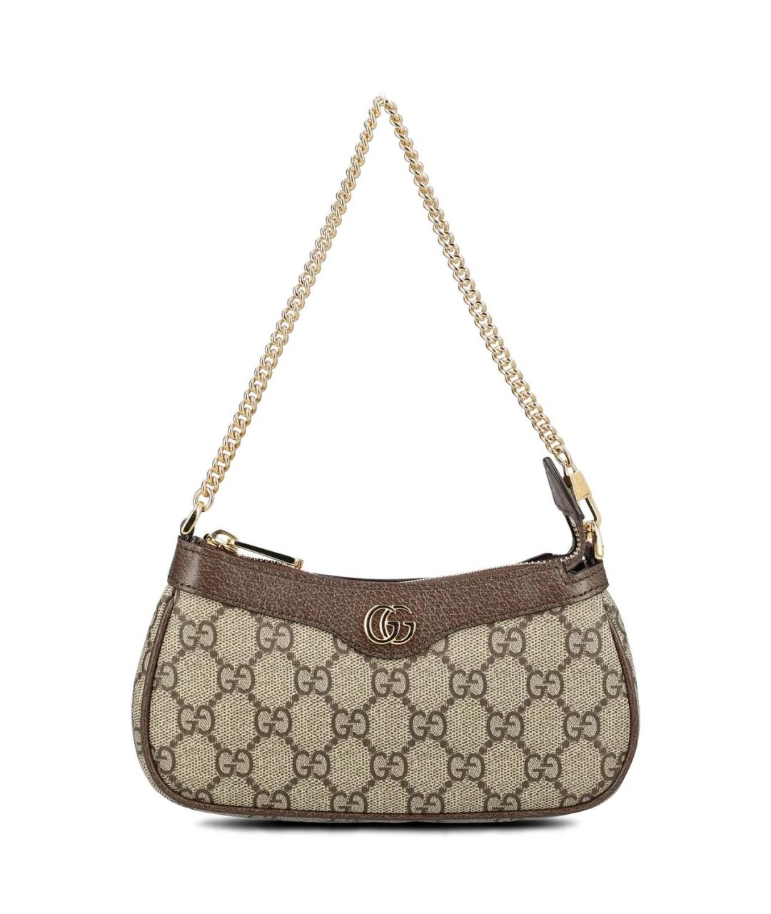 GUCCI Бежевая сумка через плечо из канвы, фото 1
