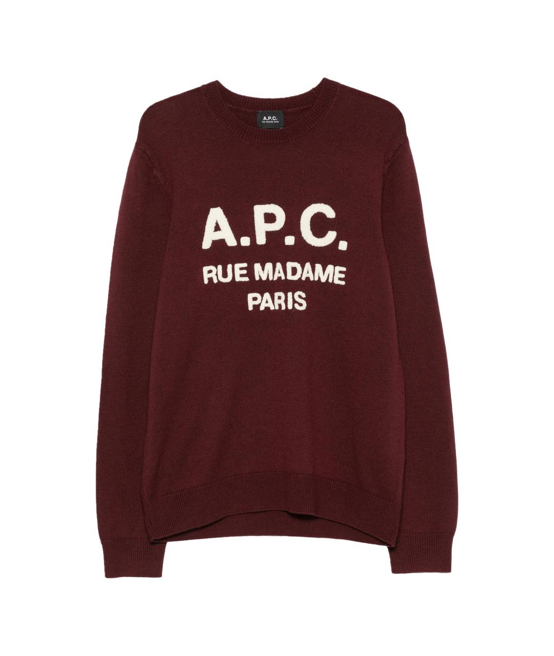 A.P.C. Красный шерстяной джемпер / свитер, фото 1