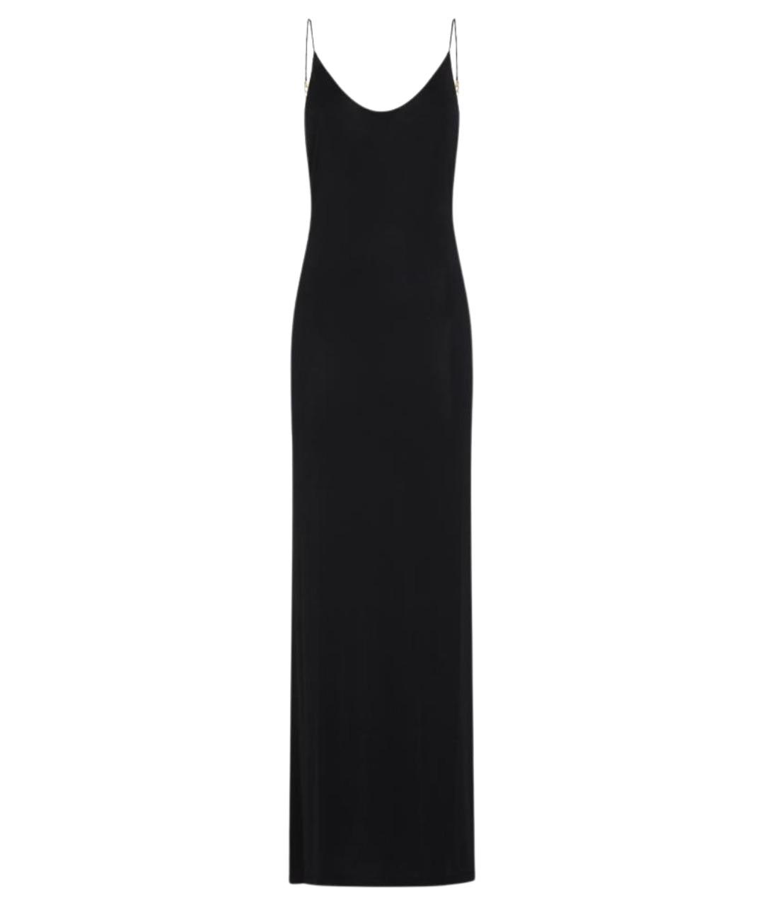 SAINT LAURENT Черное вискозное вечернее платье, фото 1