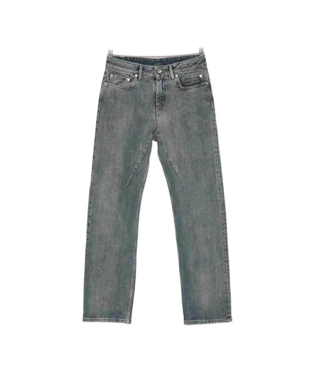 RICK OWENS DRKSHDW Синие хлопковые прямые джинсы, фото 1
