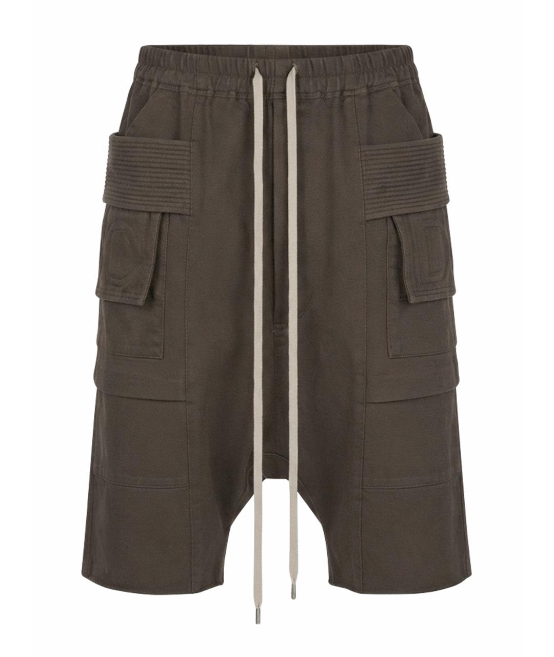 RICK OWENS DRKSHDW Серые хлопковые шорты, фото 1