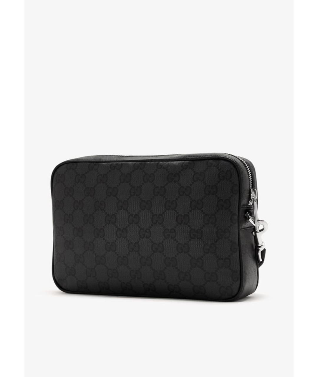 GUCCI Черная сумка на плечо из канвы, фото 4