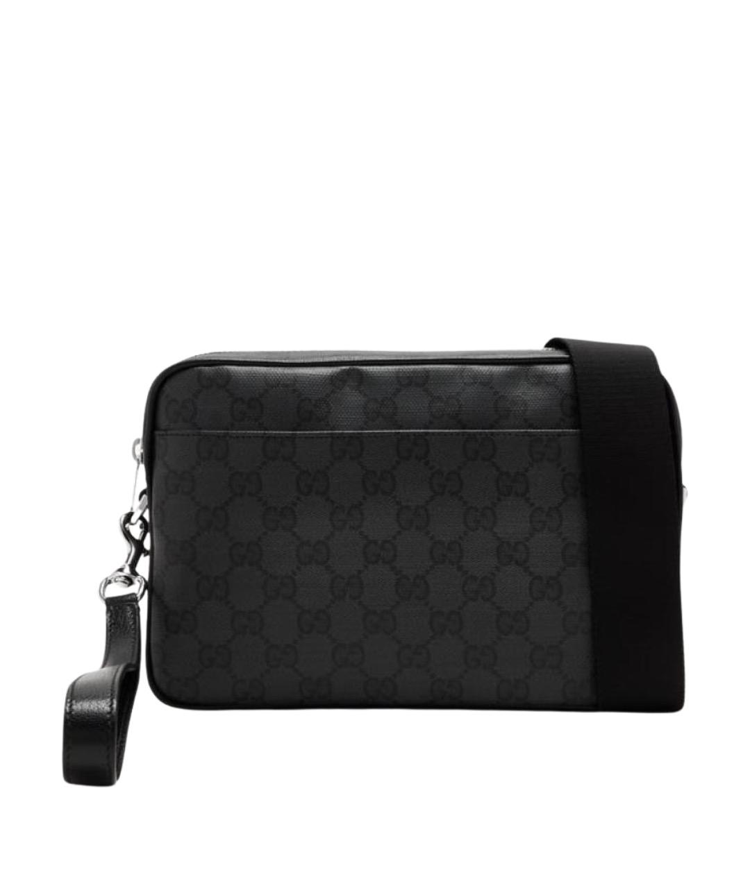 GUCCI Черная сумка на плечо из канвы, фото 1