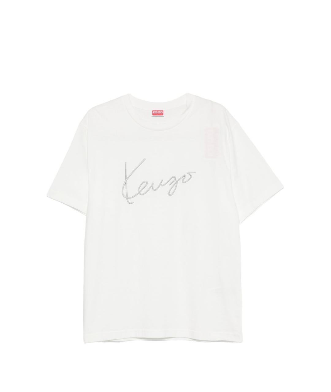 KENZO Белая хлопковая футболка, фото 1