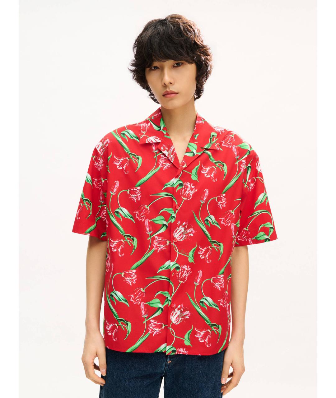 KENZO Красная хлопковая кэжуал рубашка, фото 2