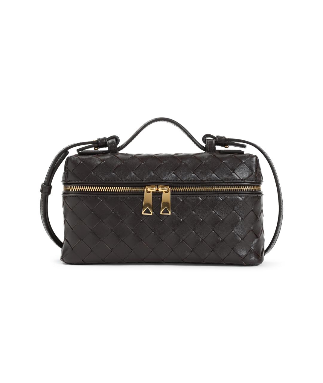 BOTTEGA VENETA Коричневая кожаная сумка с короткими ручками, фото 1