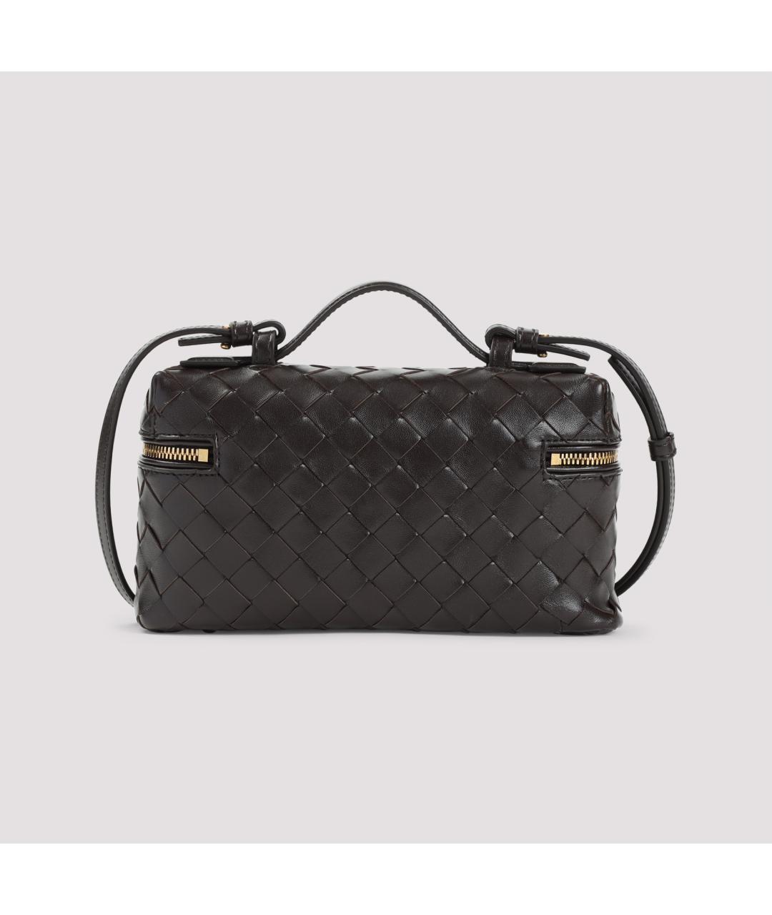 BOTTEGA VENETA Коричневая кожаная сумка с короткими ручками, фото 2