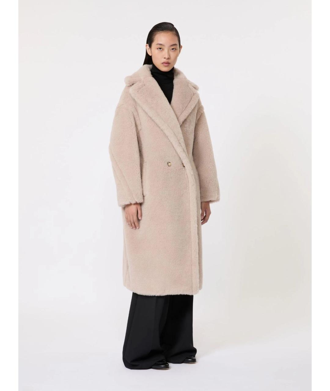 MAX MARA Бежевое шерстяное пальто, фото 3