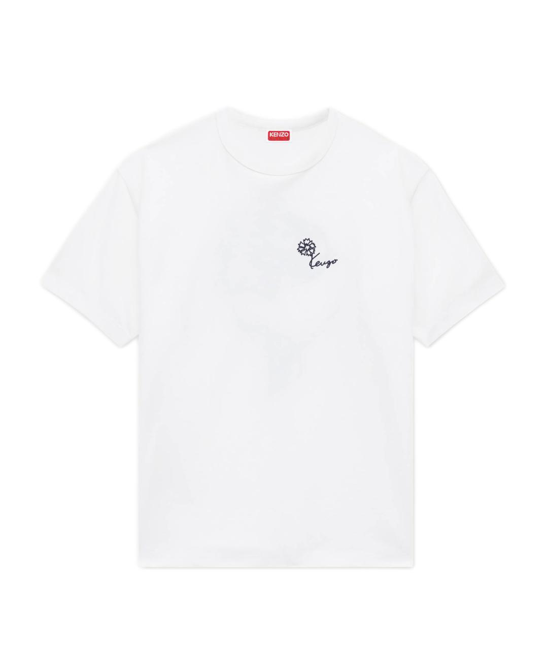 KENZO Белая хлопковая футболка, фото 1