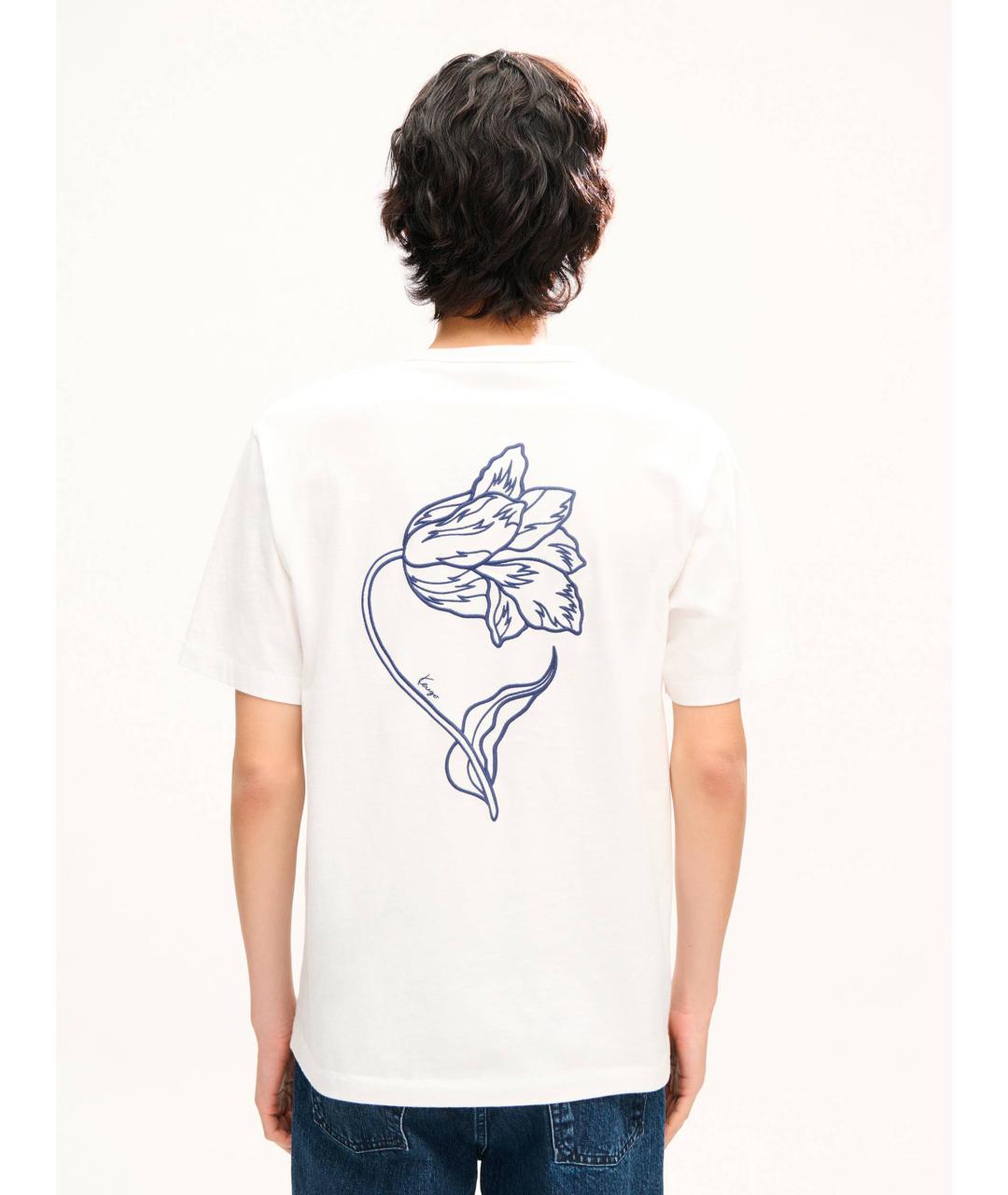 KENZO Белая хлопковая футболка, фото 2