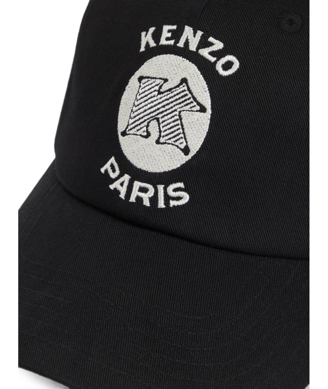 KENZO Черная хлопковая кепка/бейсболка, фото 3
