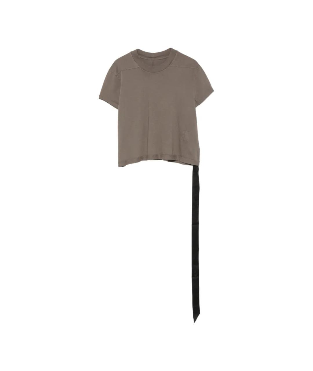RICK OWENS DRKSHDW Серая хлопковая футболка, фото 1