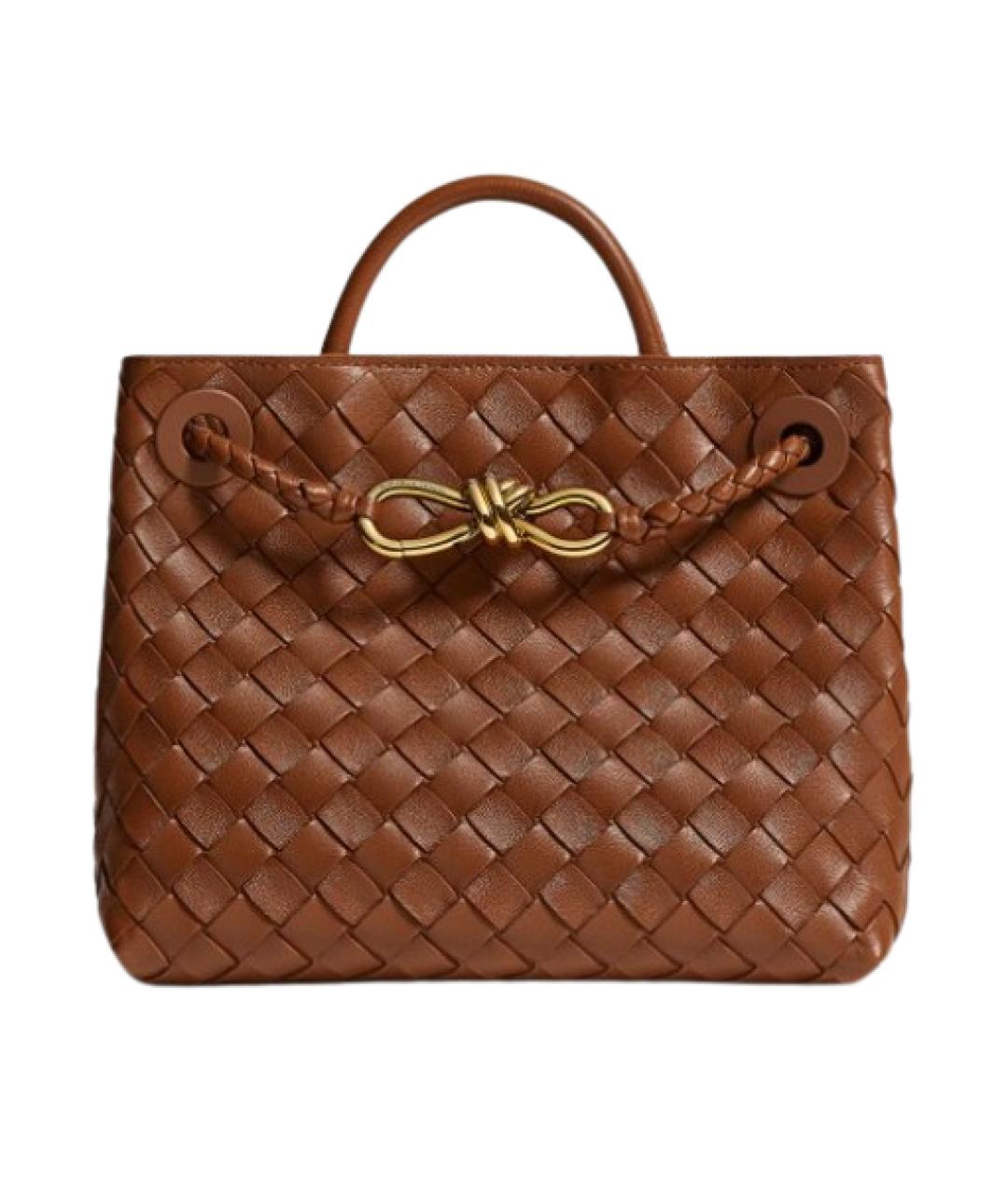 BOTTEGA VENETA Коричневая кожаная сумка тоут, фото 1
