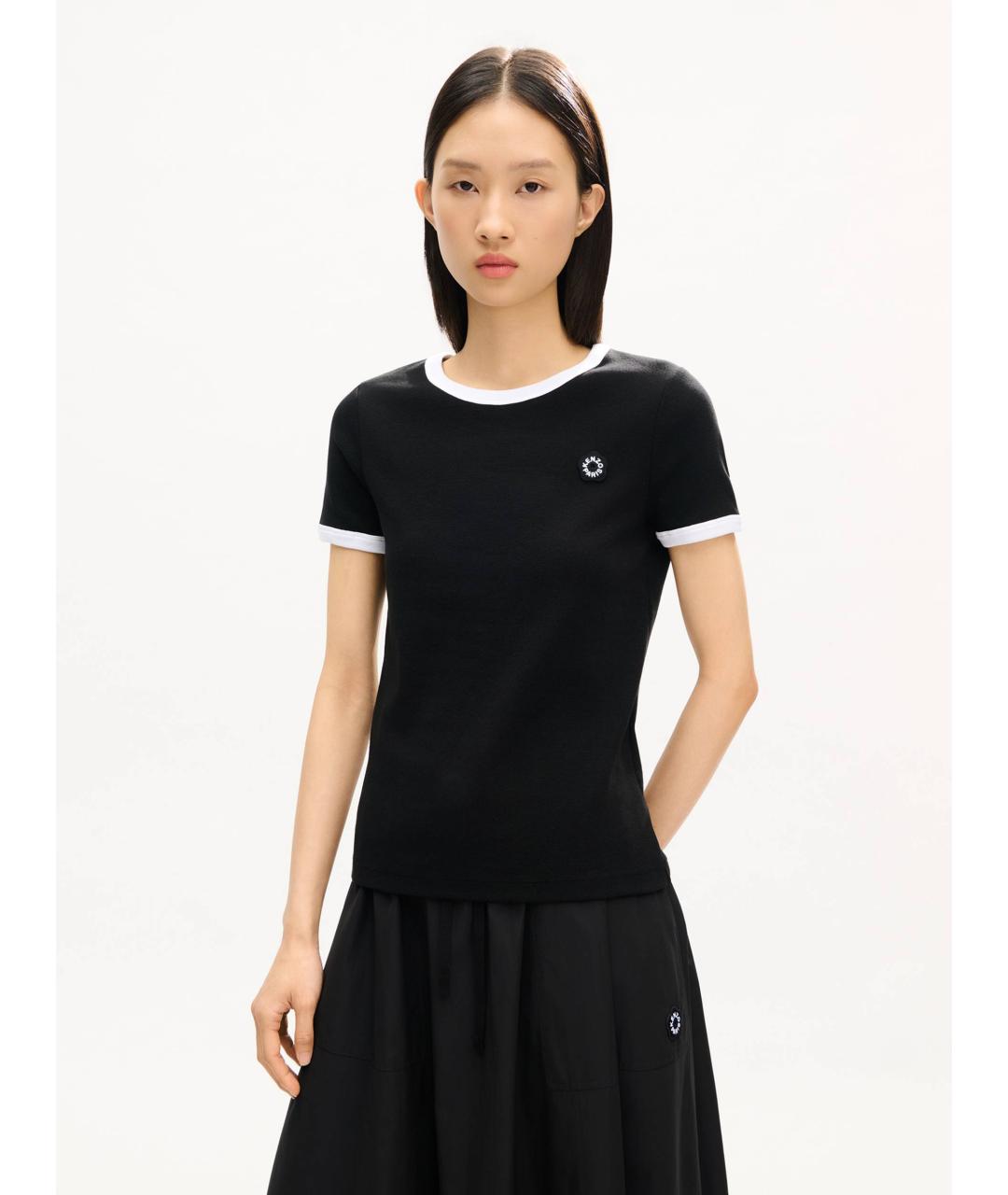 KENZO Черная хлопковая футболка, фото 3