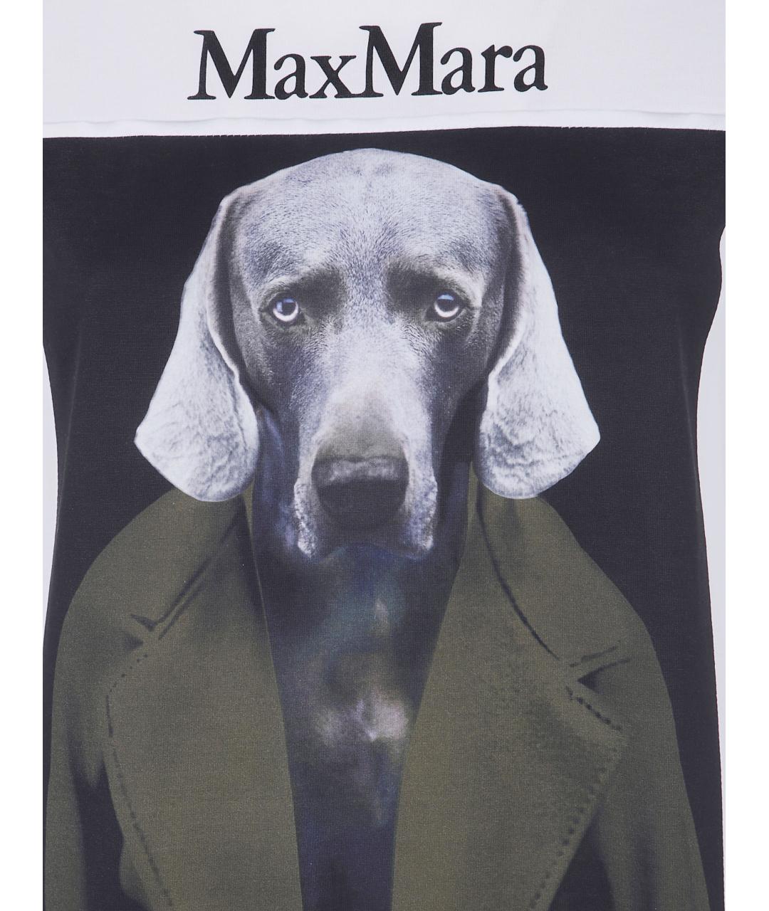 MAX MARA Белая хлопковая футболка, фото 3
