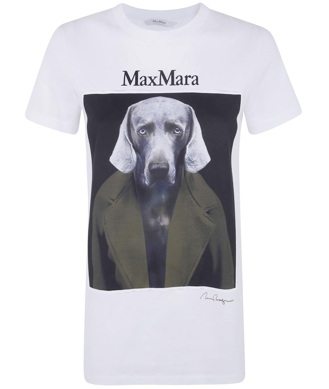 MAX MARA Белая хлопковая футболка, фото 1