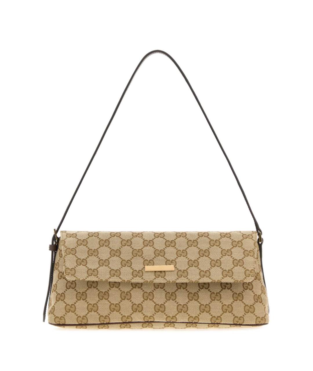 GUCCI Бежевая тканевая сумка через плечо, фото 1