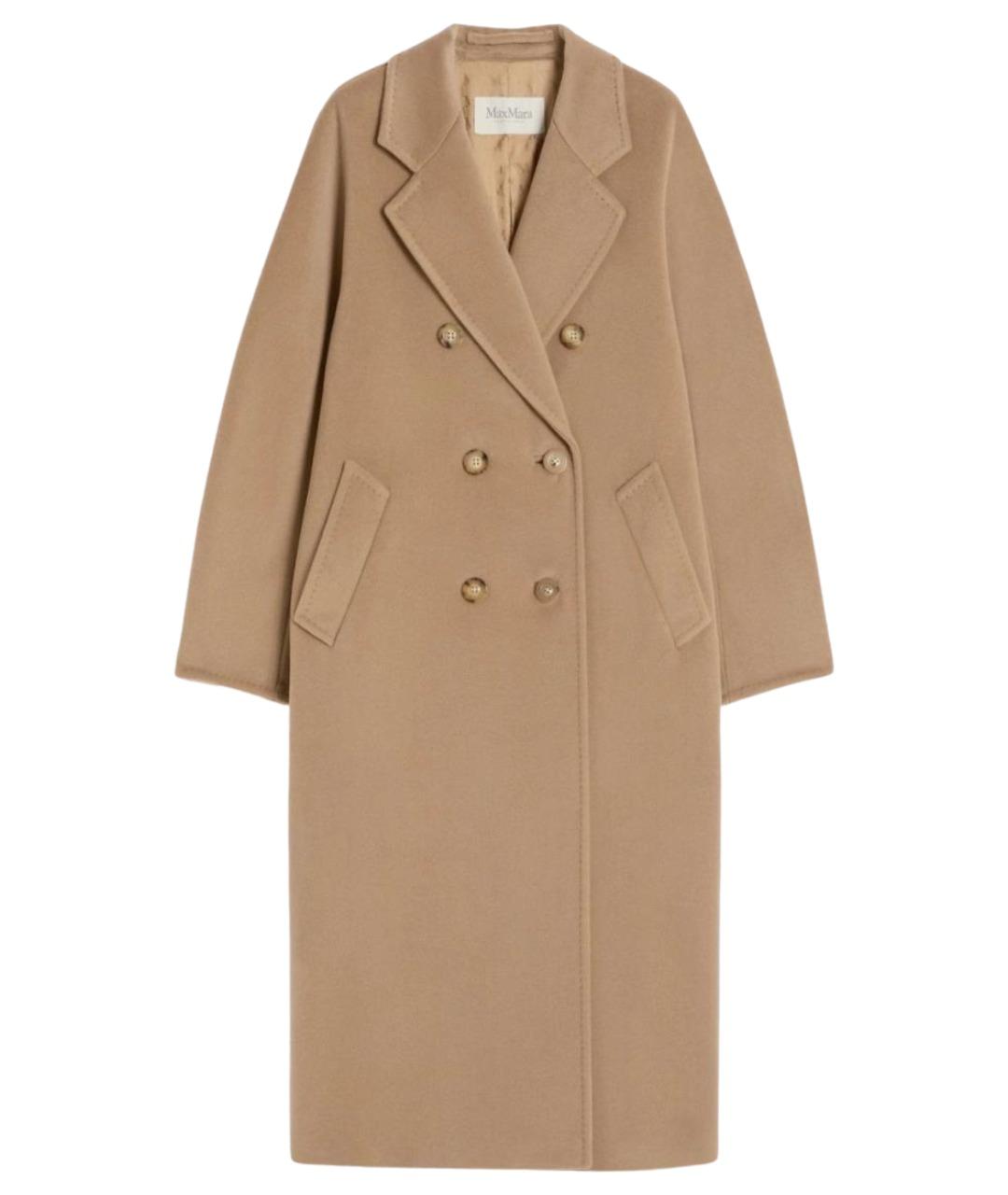 MAX MARA Коричневое шерстяное пальто, фото 1