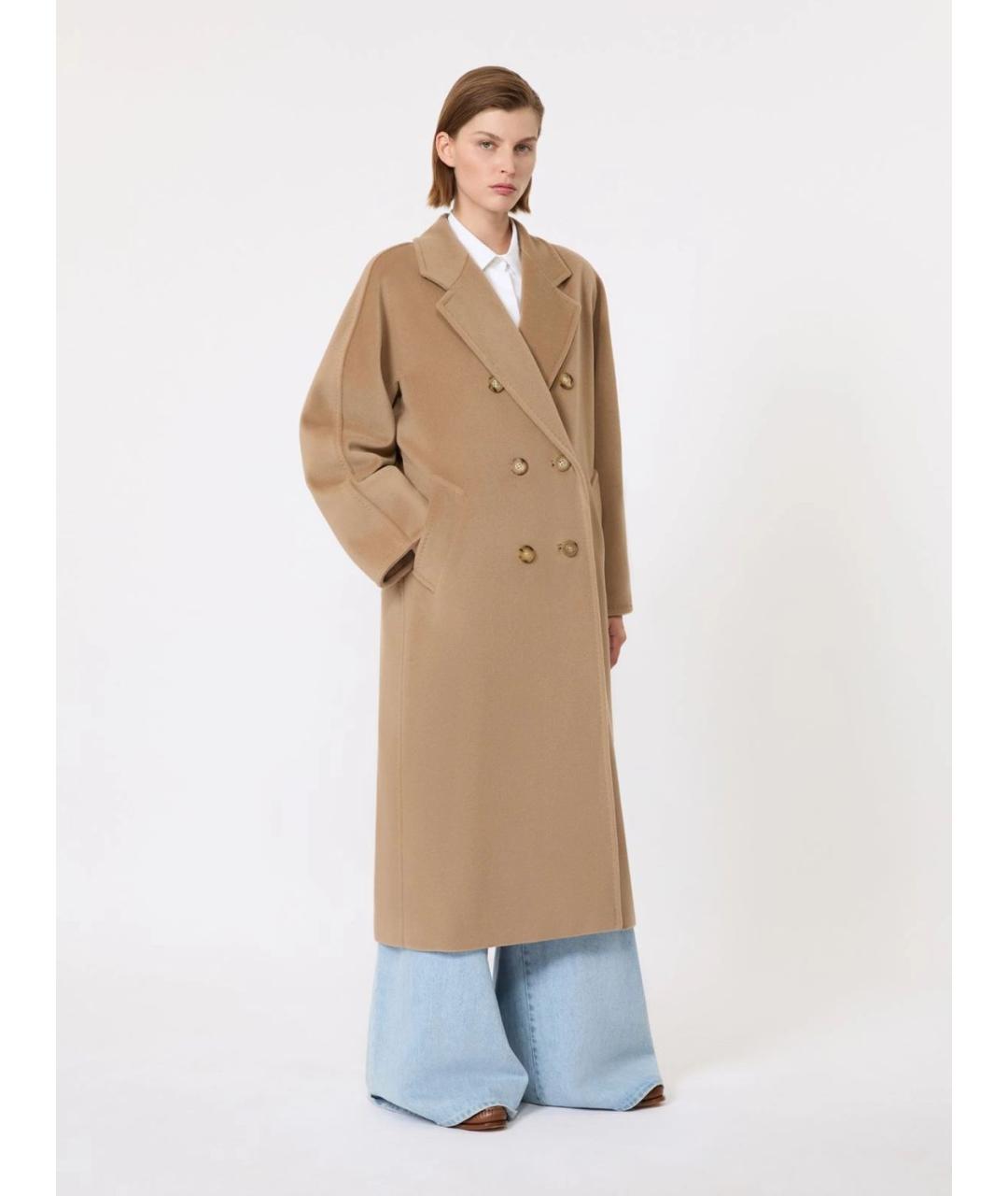 MAX MARA Коричневое шерстяное пальто, фото 3