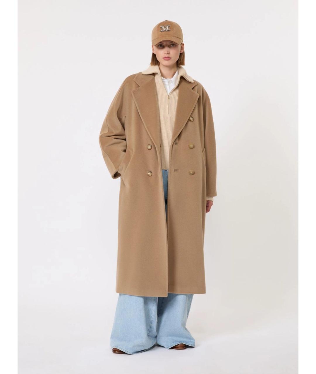 MAX MARA Коричневое шерстяное пальто, фото 2
