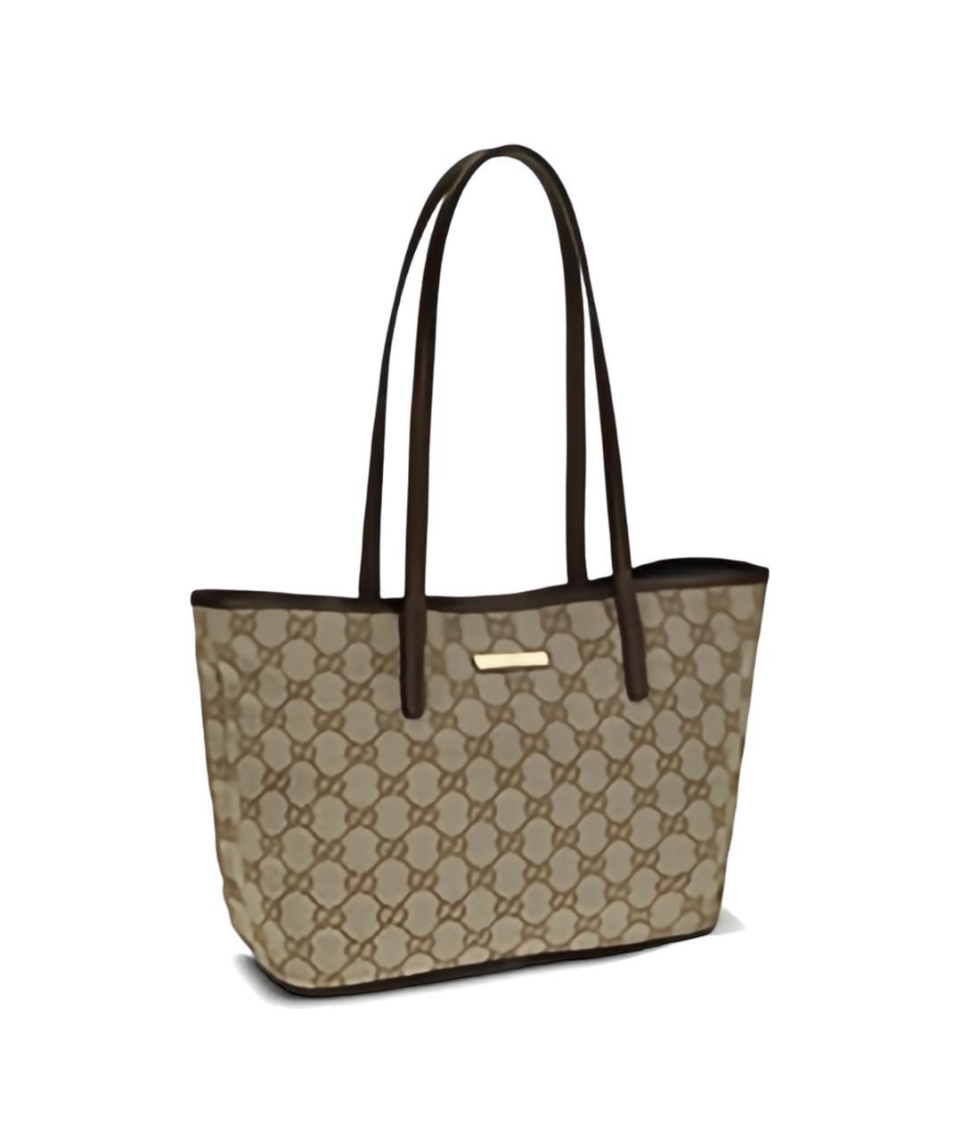 GUCCI Бежевая тканевая сумка тоут, фото 2