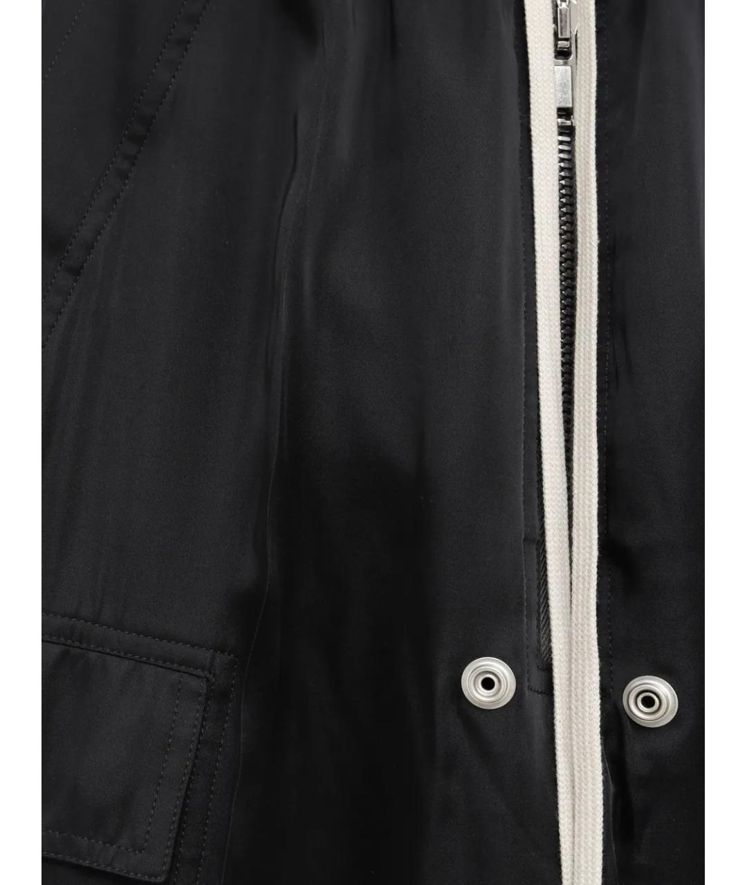 RICK OWENS Черные ацетатные прямые брюки, фото 3