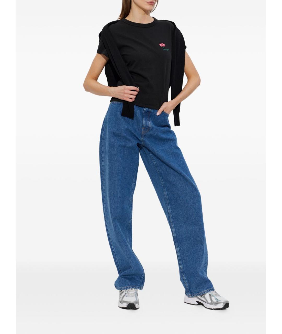 KENZO Черная хлопковая футболка, фото 4