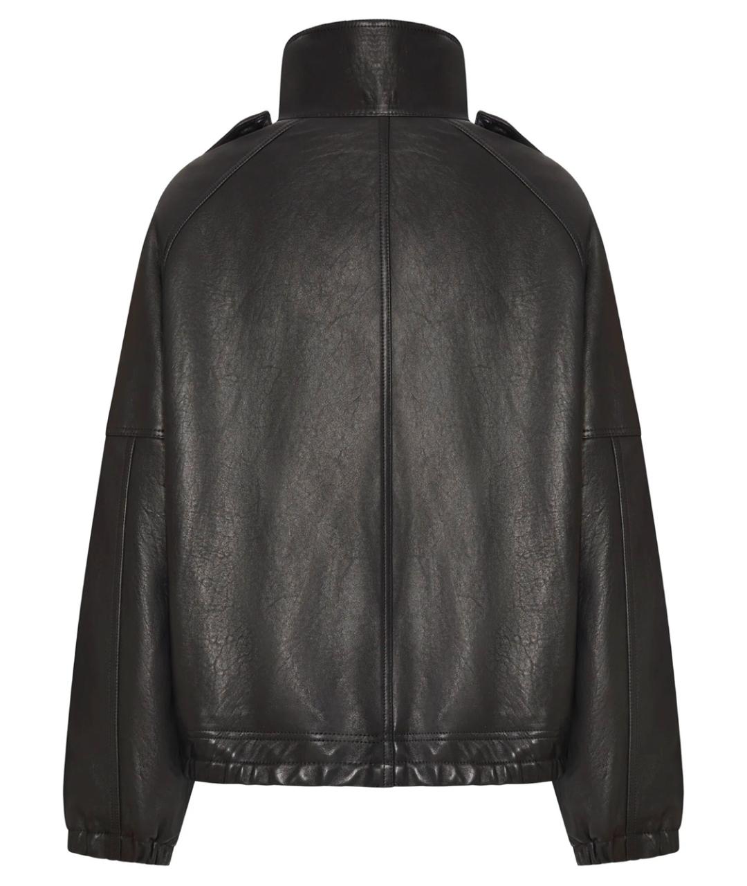 SAINT LAURENT Черная кожаная куртка, фото 2